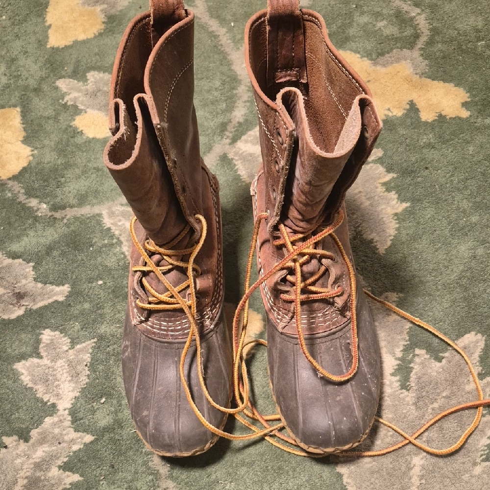 L.L. Bean Brown Leather and Dark Brown Rubber Winter Boots